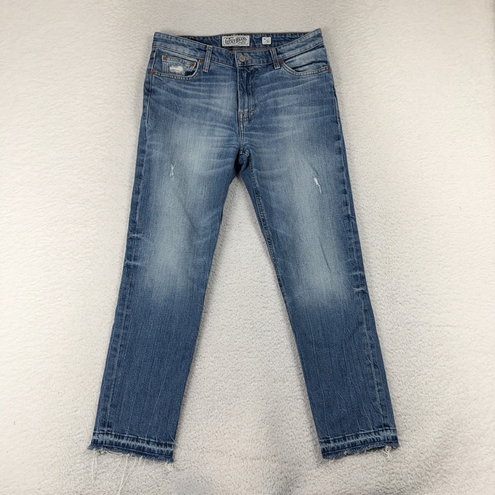 Lucky Brand Sienna Slim Boyfriend Jeans Women 4/27 Blue Candiani Denim 7W14317